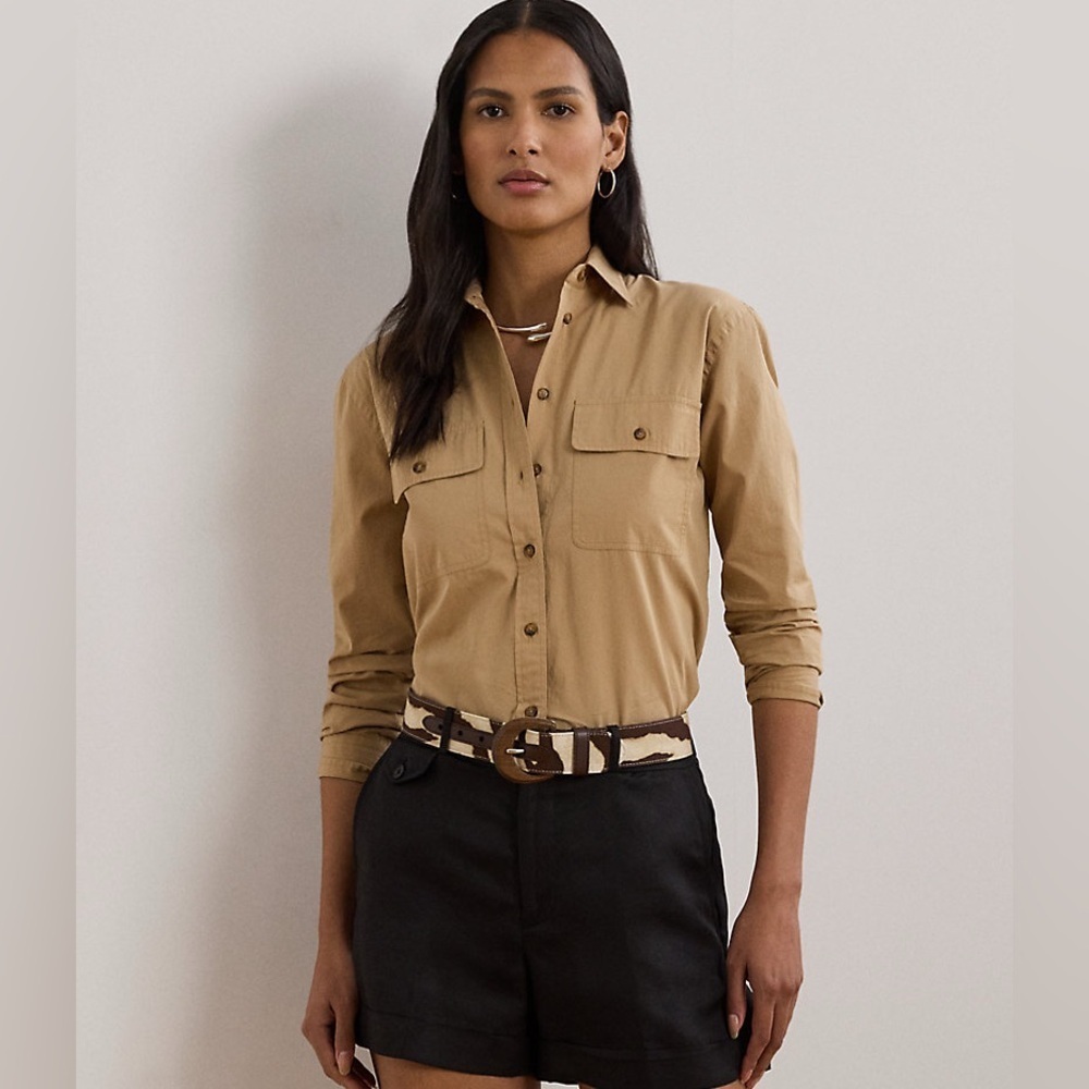 Ralph Lauren Jeans Co Vintage Utility Long Sleeve Button Down Shirt